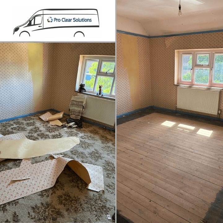 Bedroom clearance — before and after