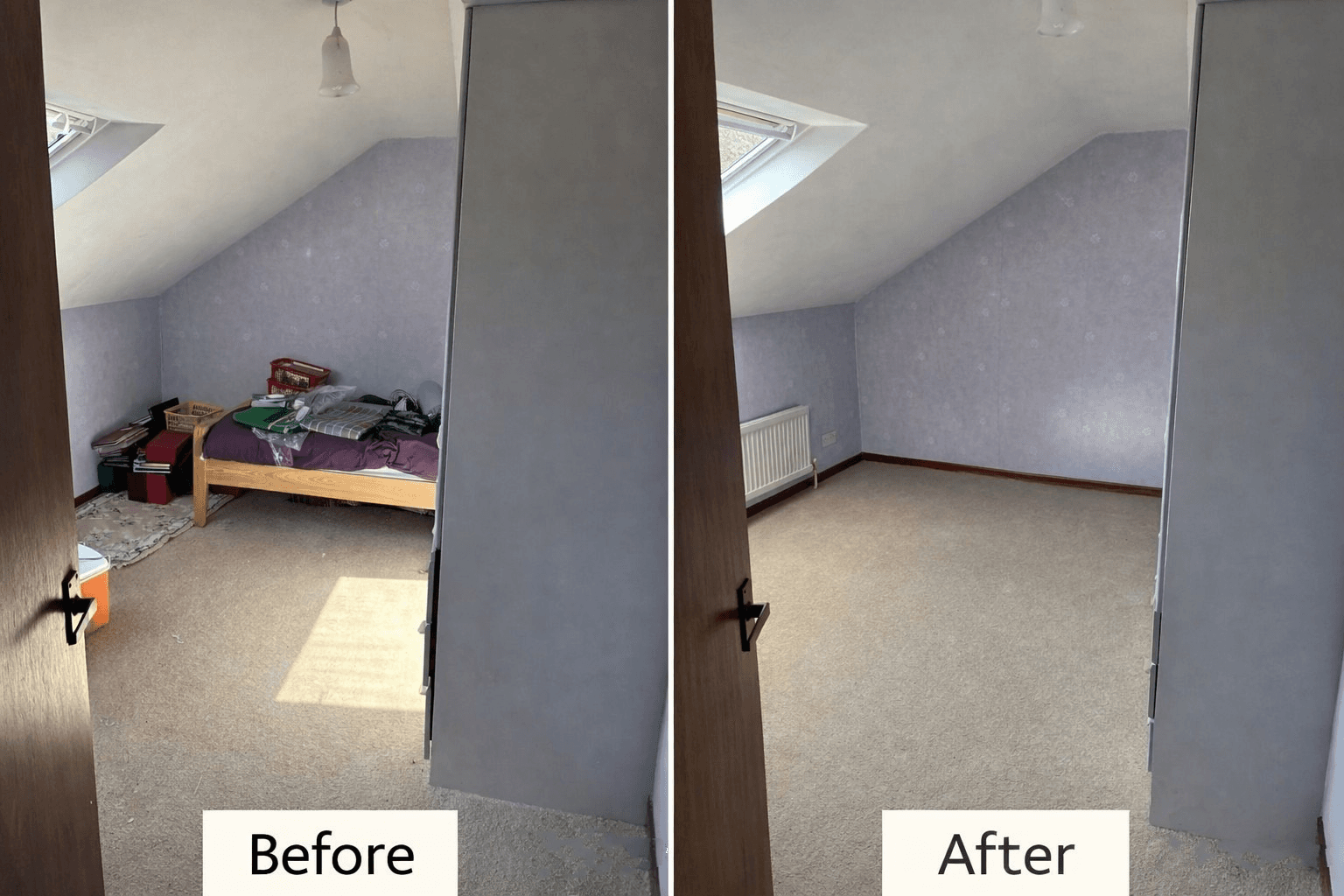 Loft clearance — before and after