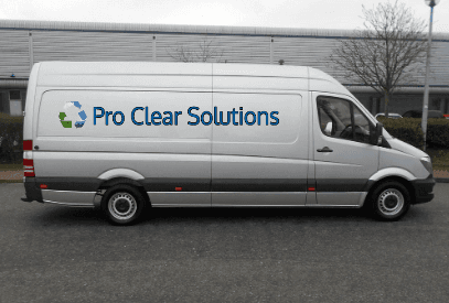 Pro Clear Solutions branded van — professional house clearance in Colchester and Essex